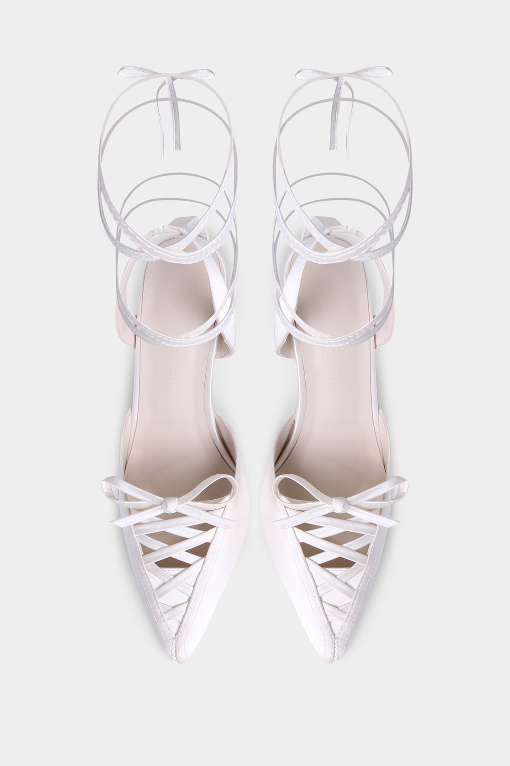 Nicki Business Slippers - White satin