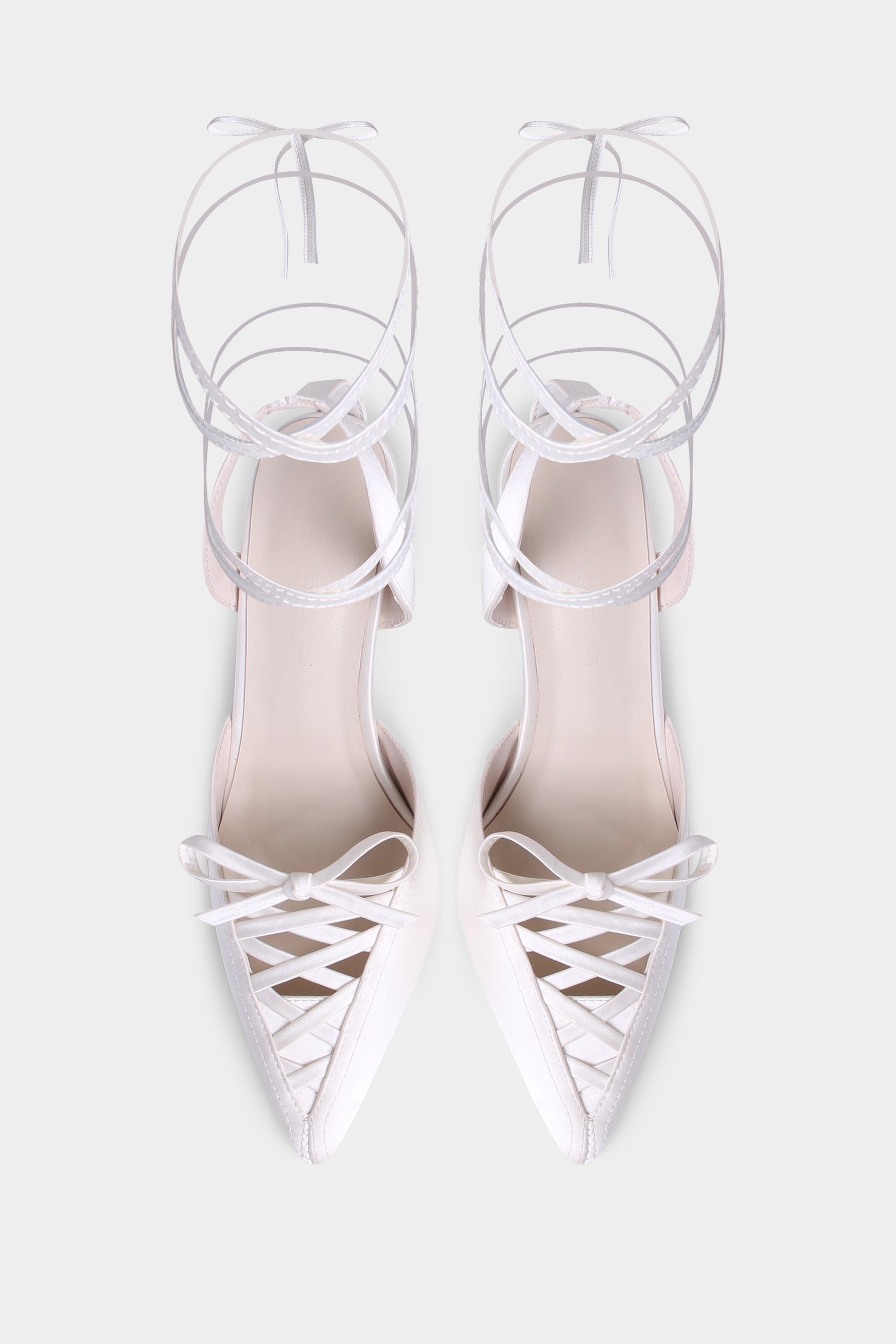 Nicki Business Slippers - White satin