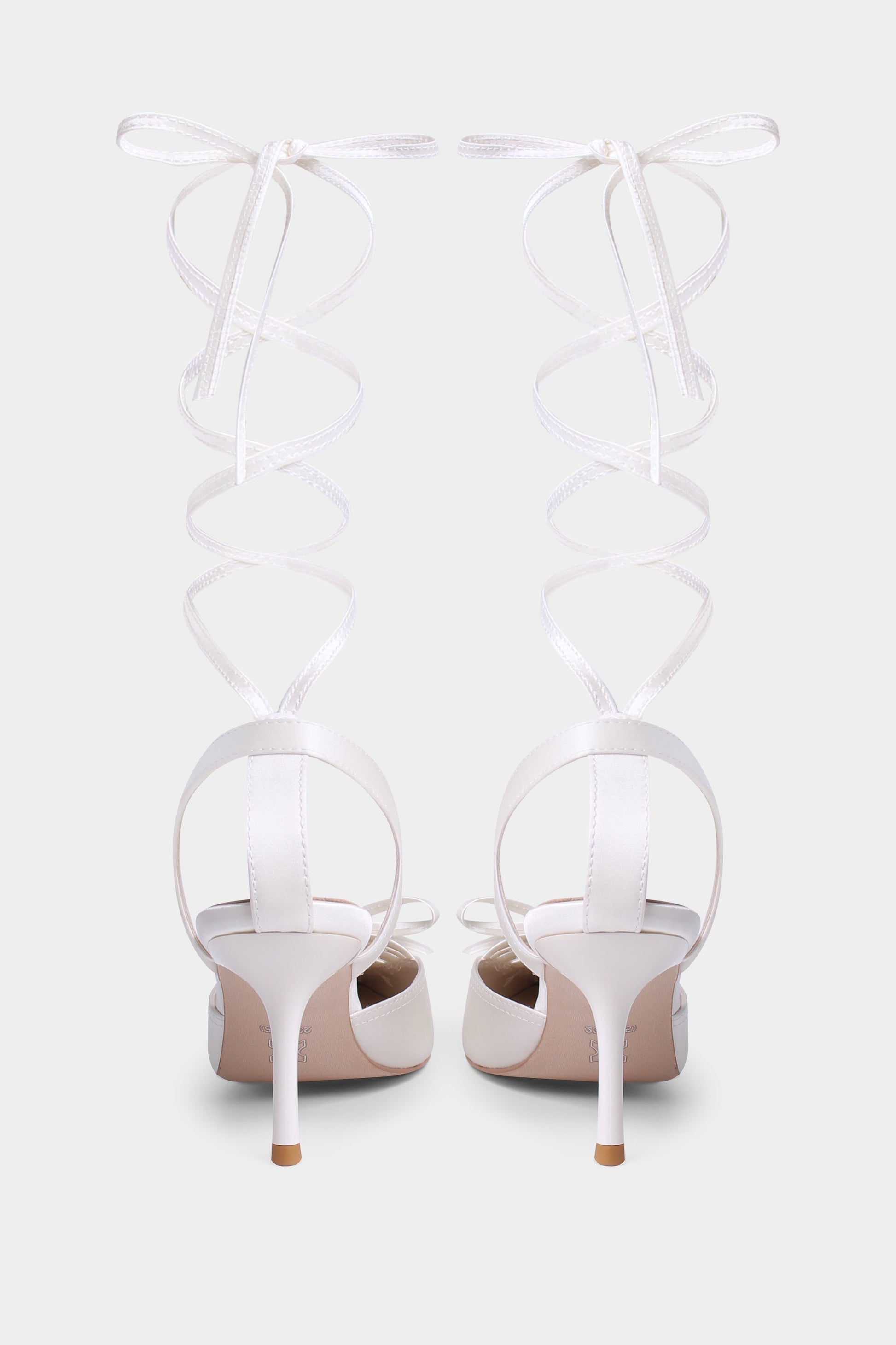 Nicki Business Slippers - White satin