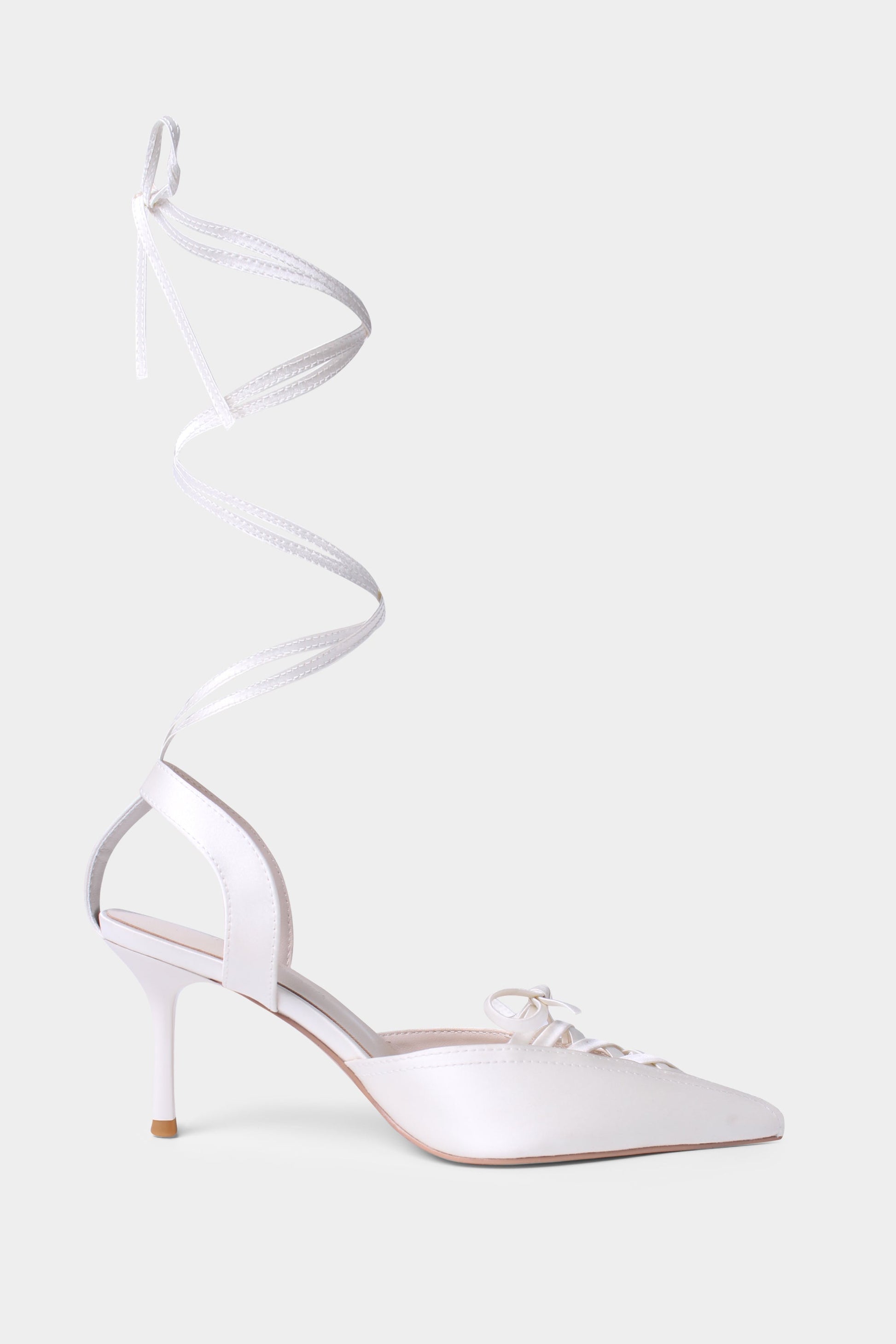Nicki Business Slippers - White satin